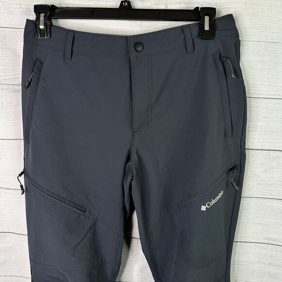 Columbia Mens size Medium Tech Softshell Cargo Pants Gray Outdoor Hiking - Picture 3 of 8